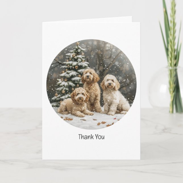 Merci You Christmas Goldendoodle Chiots (Devant)