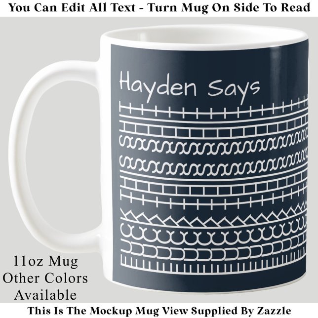 Merde, Ce Bordel - Message Caché 144WB Tasse Drôle (Créateur téléchargé)