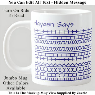 Merde, Ce Message Caché 144BuW Mug Drôle pour le B