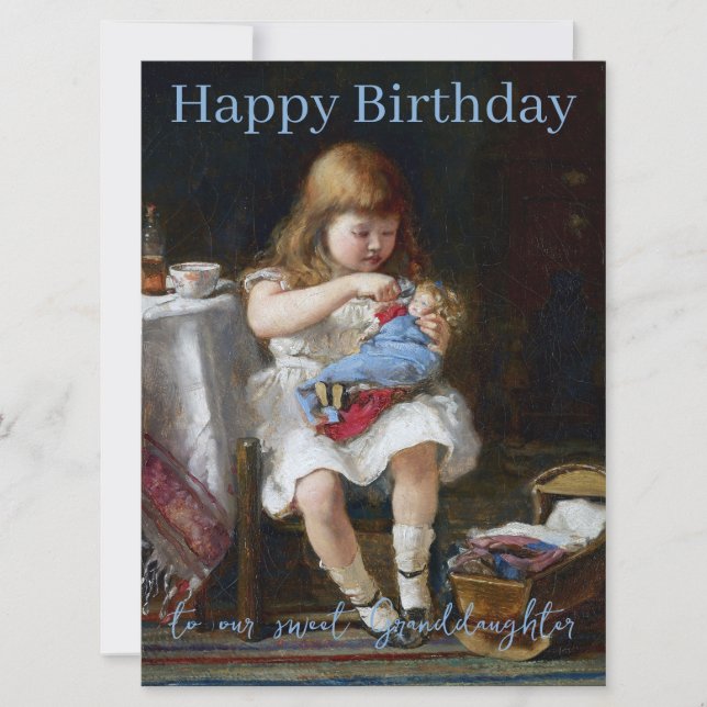 Mère anxieuse Petit anniversaire Petite-fille (Devant)