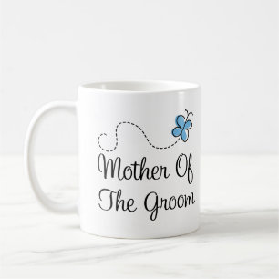 Mère bleue de mariage de papillon de la tasse de