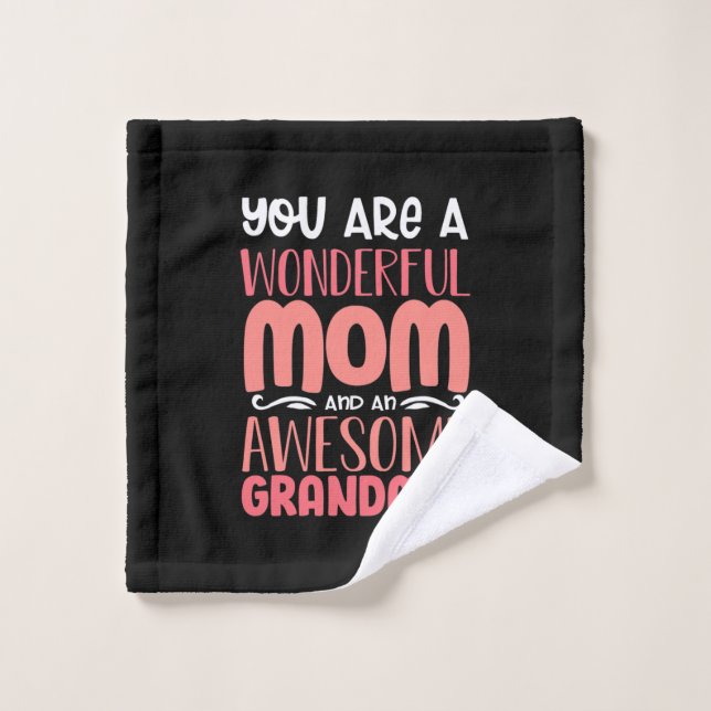 Mère cadeau | Fière Maman Merveilleuse Anniversair (Gant de toilette)