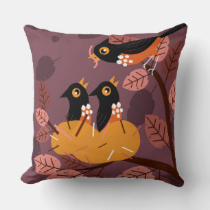 Mère Coussin décoratif Bird