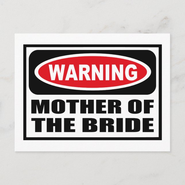 MÈRE D'Avertissement DE LA CARTE Postale BRIDE (Devant)