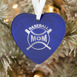 Mère de baseball en argent bleu