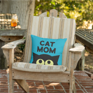 Mère de chat excentrique coussin extérieur pour am