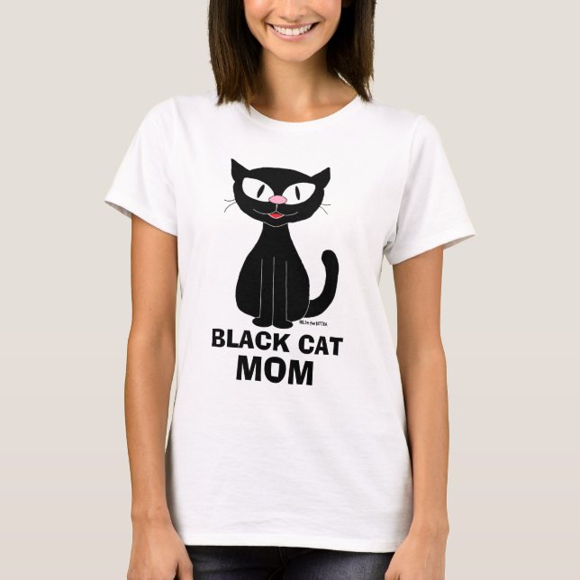 MÈRE DE CHAT NOIR T-shirt mignon (Devant)