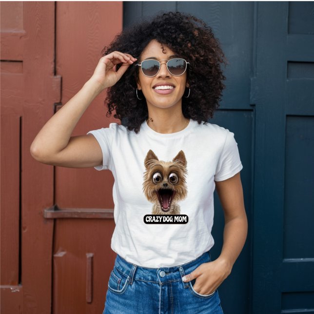 Mère de chien folle - T-Shirt Chien Fou (Créateur téléchargé)