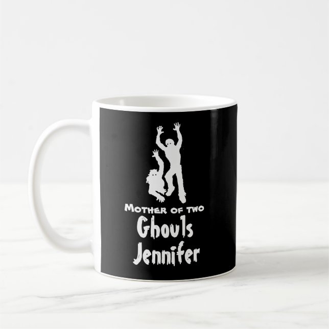 Mère de deux goules Tasse drôle de maman Halloween (Gauche)