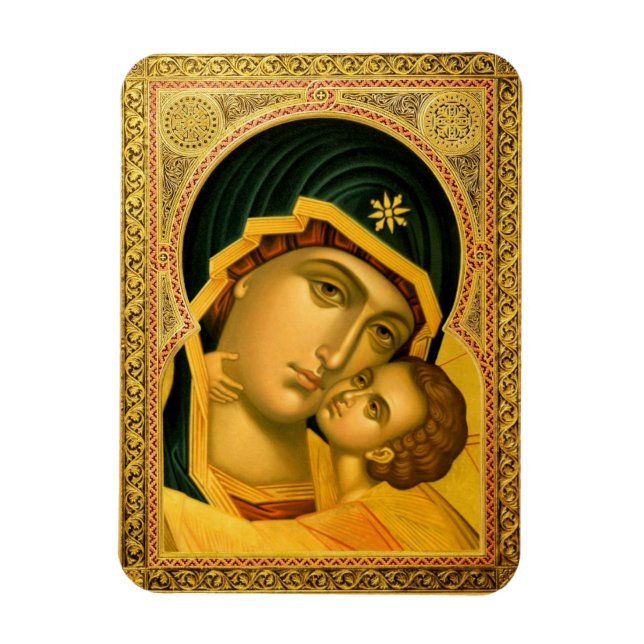 Mère de Dieu Glykophilousa — Icon Magnet (Vertical)