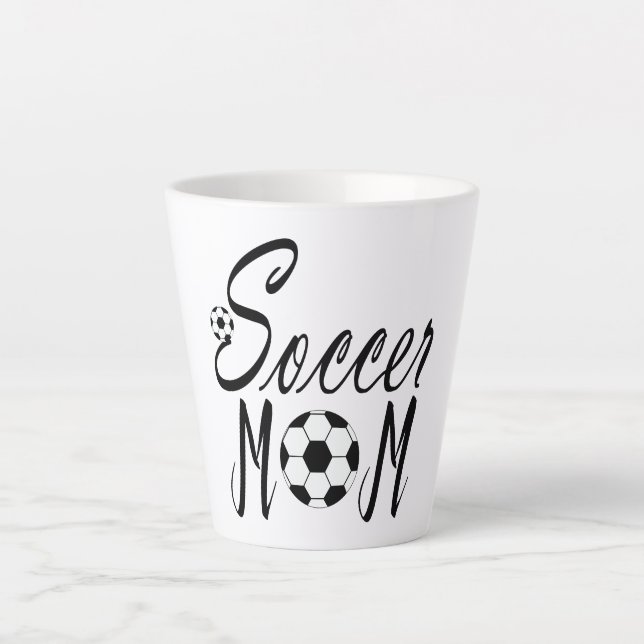 Mère de football Latte Coffee Mugs (Devant)