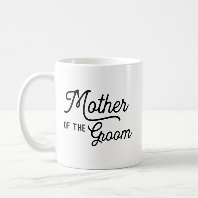Mère de la chambre Script Maridal Party Café Mug (Gauche)
