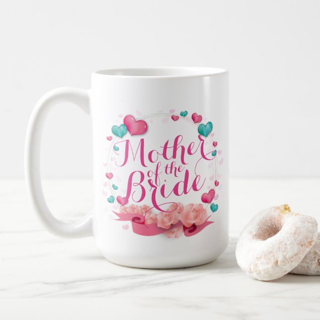 Mère de la mariée Candy Hearts Classic Mug (Avec donut)