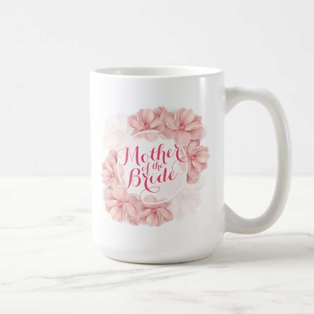 Mère de la mariée Floral Mariage classique Mug (Droite)