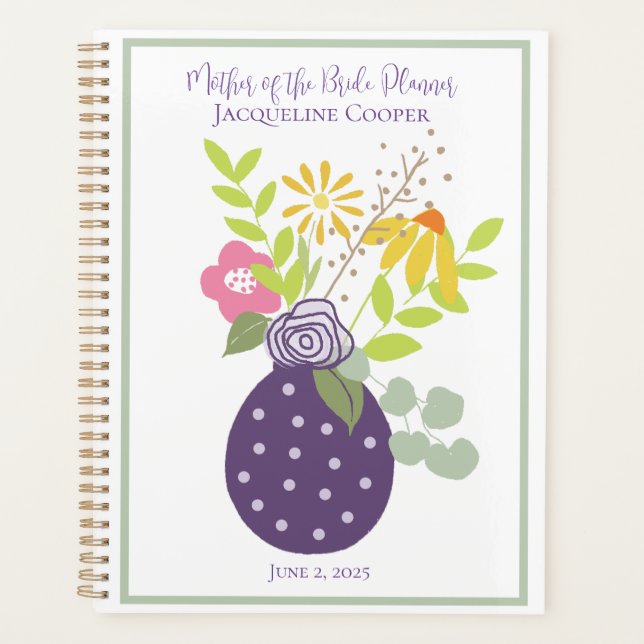 Mère de la mariée Flower Bouquet Planner (Devant)