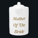 Mère De La Mariée Mère Or Blanc Cadeau Faveur<br><div class="desc">'Mère de la Mariée' imprimé dans un texte beau et élégant,  c'est un cadeau parfait ou une faveur de fête pour la mère de la mariée. Vous pouvez personnaliser en changeant le texte comme vous le souhaitez.</div>
