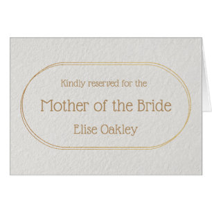 Mère de la mariée nom de lieu or et blanc