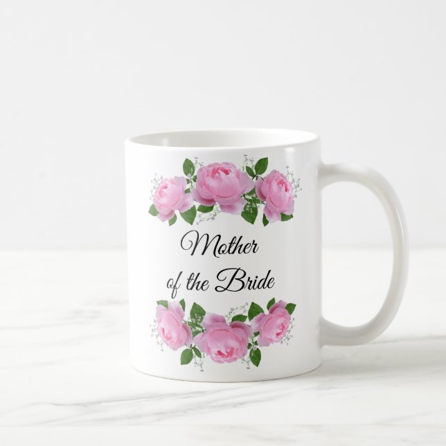 Mère de la mariée Roses Personnalisé café Mug (Droite)