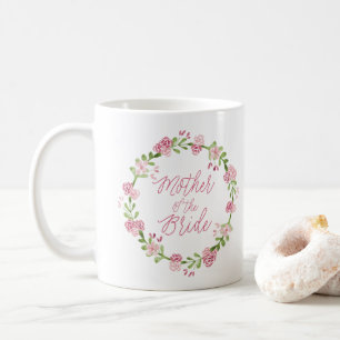 Mère de la tasse de guirlande d'aquarelle de jeune