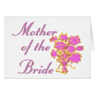 Mère de l'or et du bouquet de jeune mariée