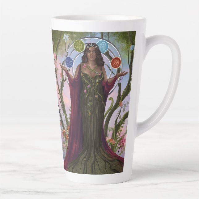 Mère Déesse Terre GAIA Latte Mug (Droite)