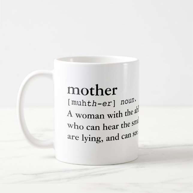 Mère… Définition d'une tasse drôle de maman (Gauche)
