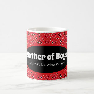 Mère drôle garçons Bandana Rouge café Mug