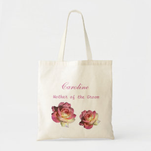 Mère du marié rose fleurs sac de faveur de mariage