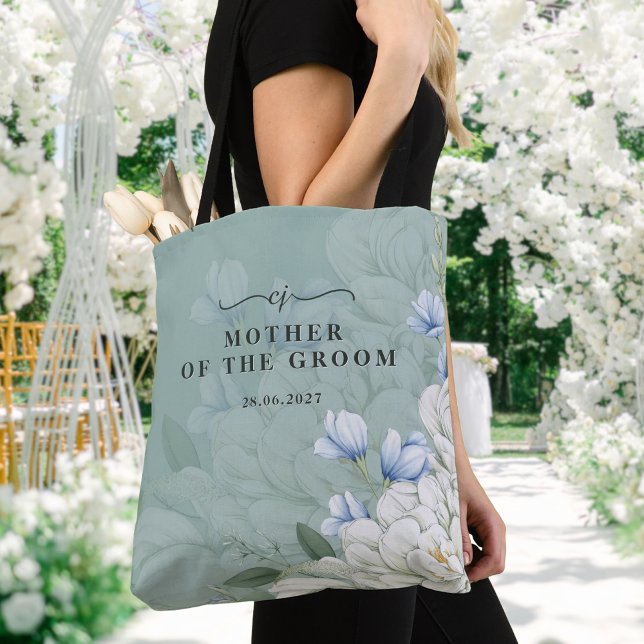 Mère du Marié Sac de Mariage Floral Vert Sauge (Créateur téléchargé)