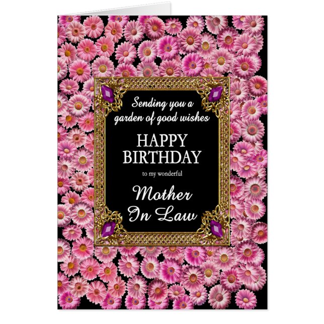 Mère en droit Anniversaire Rose Daisées (Devant)