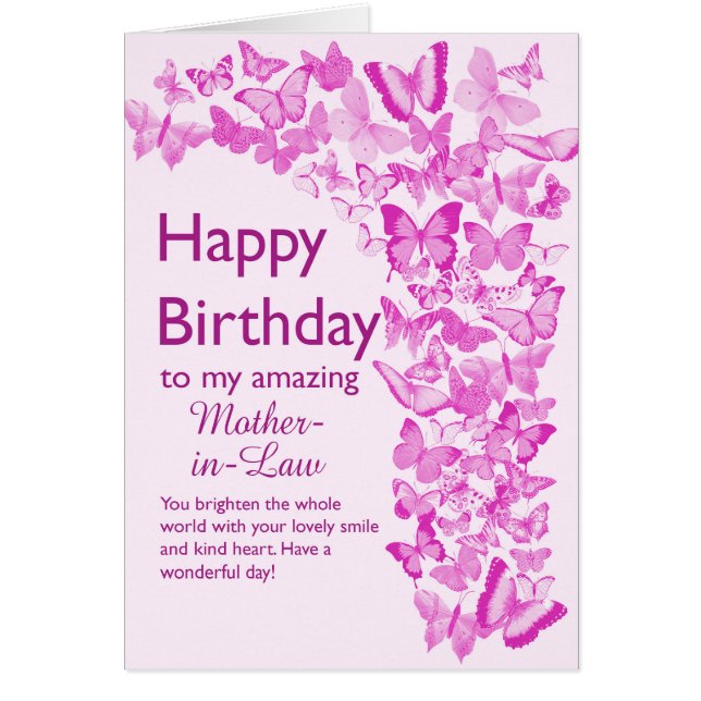 Mère en droit Papillons d'anniversaire (Devant)