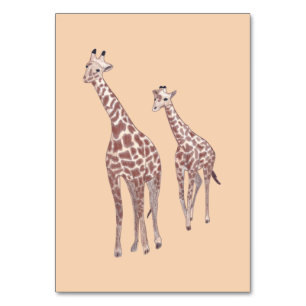 Mère enfant Girafe Lire des cartes de poche pour a