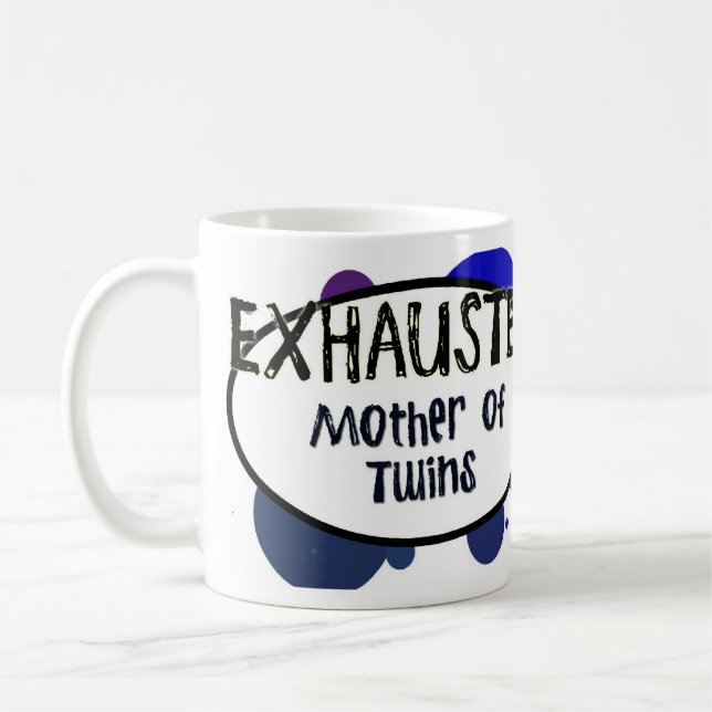Mère ÉPUISÉE de tasse de jumeaux (Gauche)
