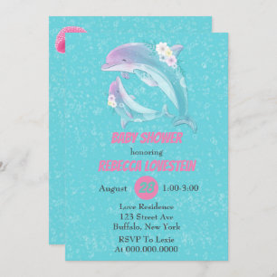 Mère et bébé Dolphins Baby shower fille