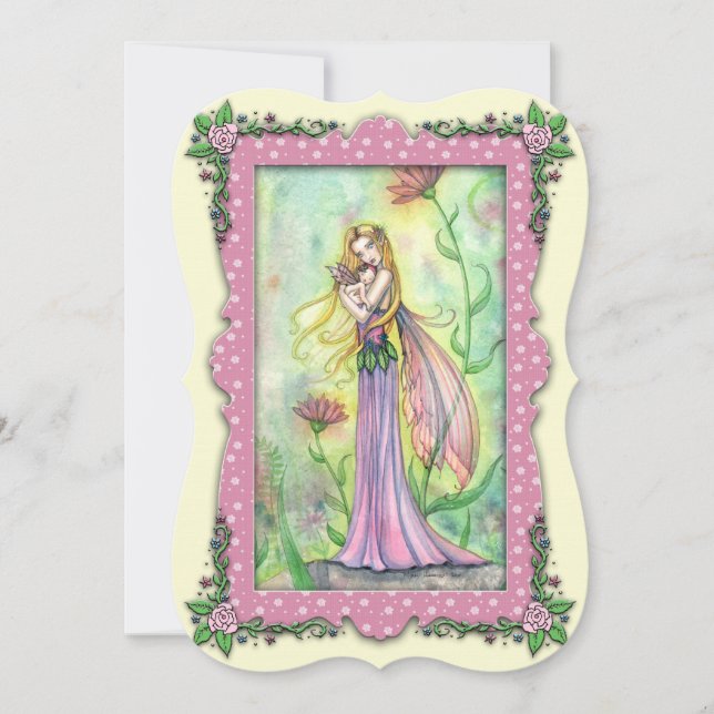 Mère et bébé Fairy Baby Douche Invitations (Devant)