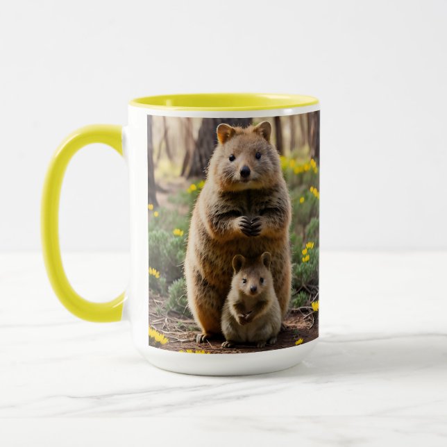 Mère Et Bébé Quokka, Café Mug (Gauche)