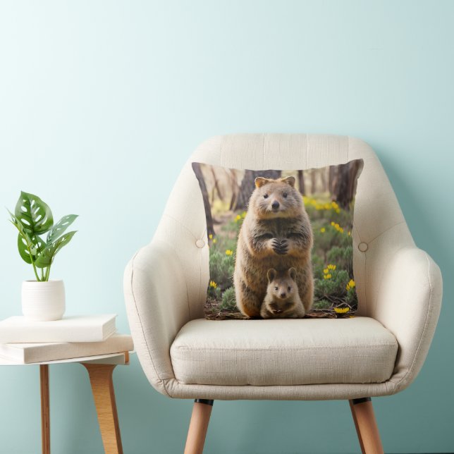 Mère Et Bébé Quokka, Coussin (Chaise)
