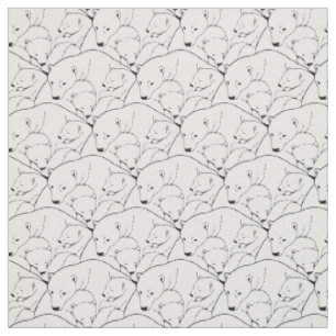Mère et CUB de tissu d'art d'ours blanc de tissu