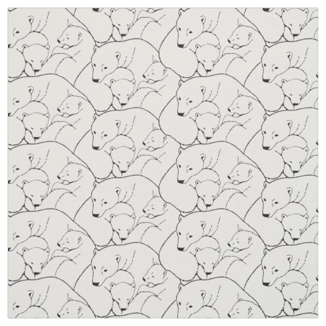 Mère et CUB de tissu d'art d'ours blanc de tissu (Échantillon)