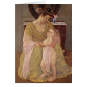 Mère et enfant avec une écharpe Rose   1908