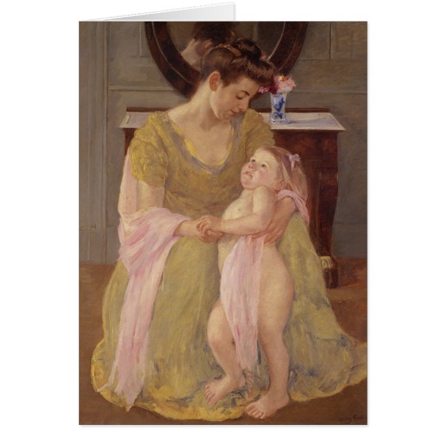 Mère et enfant avec une écharpe Rose | 1908 (Devant)