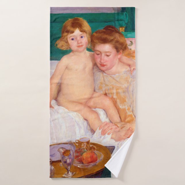Mère et enfant, Mary Cassatt (Serviette de bain)