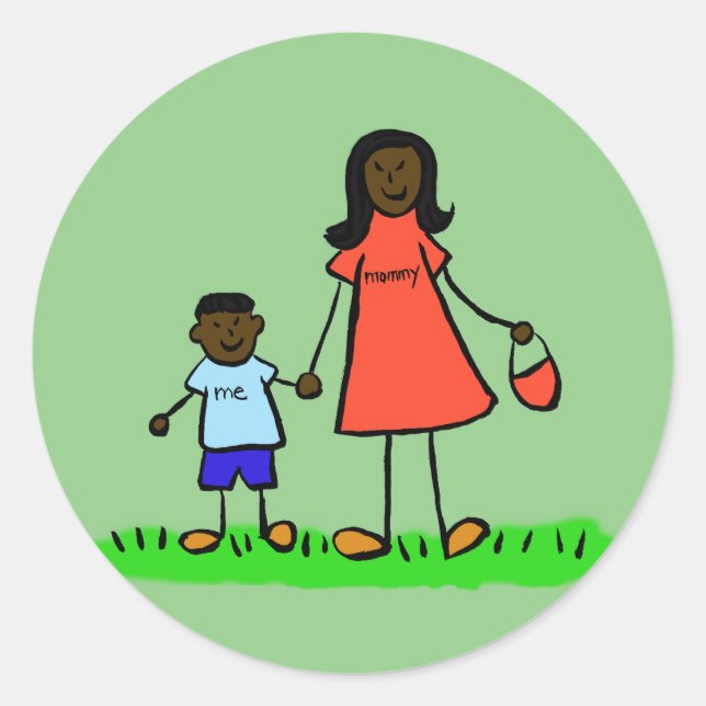 Mère et Fils Caractères de famille Stickers maman (Devant)