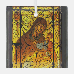 MÈRE ET ORNEMENT EN Verre D'ENFANT