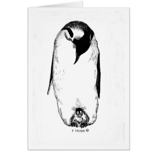 Mère et poussin de pingouin