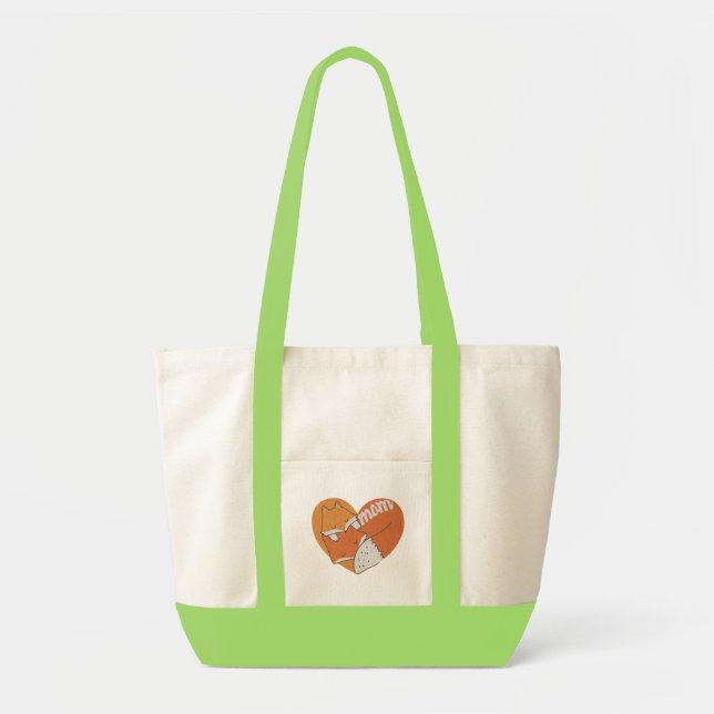 Mère Fox et bébé Fox Love Sac fourre-tout (Devant)