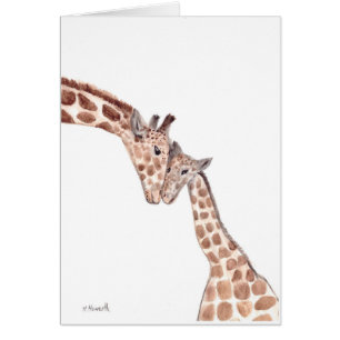 Mère girafe avec bébé