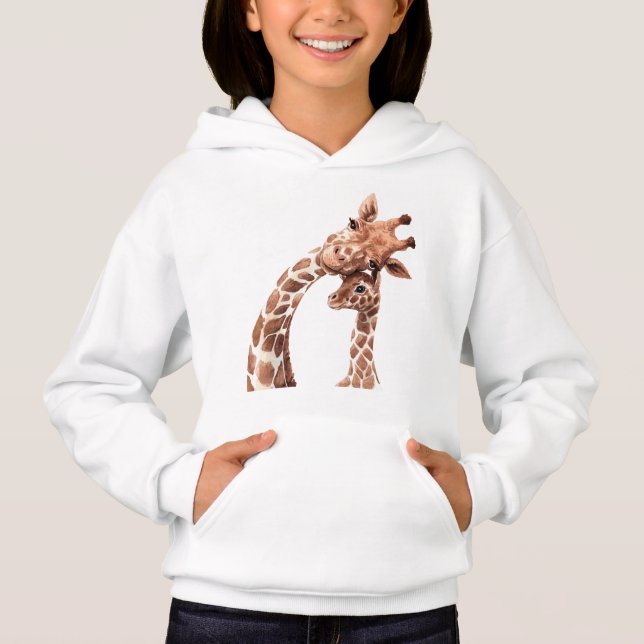 Mère girafe et petit touffe têtes (Devant)