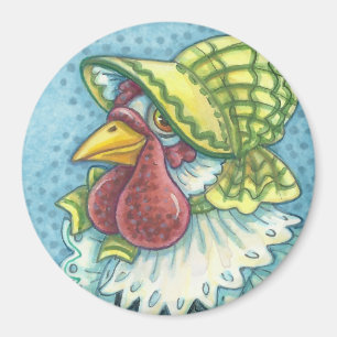 Mère Hen, BONNET SOLEIL, MAGNET DE FERME POULET Ro