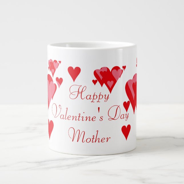 Mère Heureuse Sainte-Valentin Jumbo Mug (Devant)